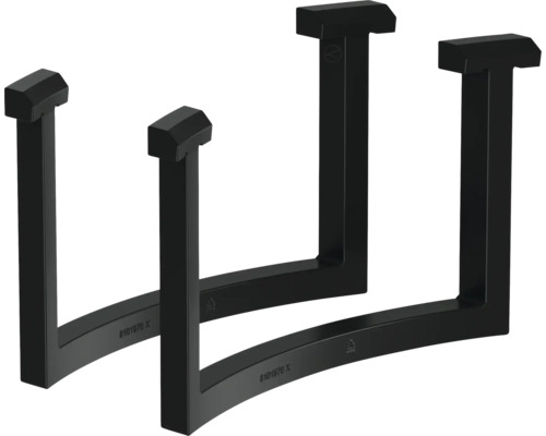 Zwei schwarze Kaminholzregale aus Metall