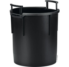 Schwarzer Pflanzkübel mit Griffen aus Kunststoff