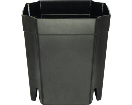 Schwarzer Pflanzkasten aus Kunststoff