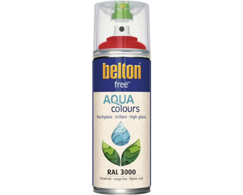 Belton Free PU Sprühlack Ral 3000 feuerrot glänzend 400 ml