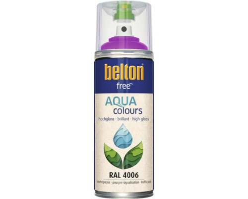 Belton Free PU Sprühlack Ral 4006 verkehrspurpur glänzend 400 ml Belton Free Aqua Colours Sprühlack Dose