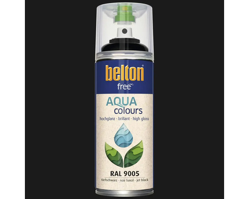 Belton Free Aqua Colors Sprühlack, tiefschwarz RAL 9005