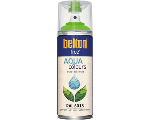 Belton Free PU Sprühlack Ral 6018 gelbgrün matt 400 ml