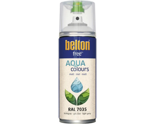 Belton Free Aqua Farbspraydose, Farbton RAL 7035 Lichtgrau, matt