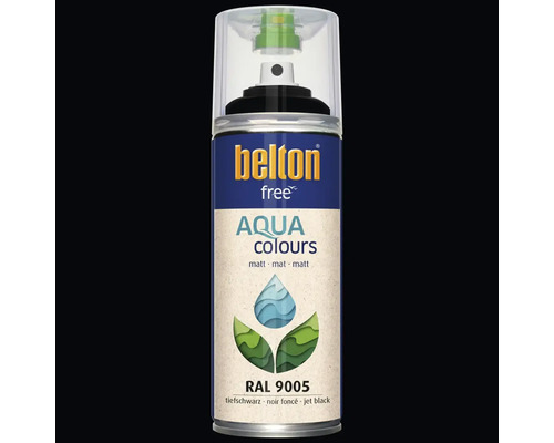 Belton Free Aqua Colours Sprühlack, RAL 9005 tiefschwarz