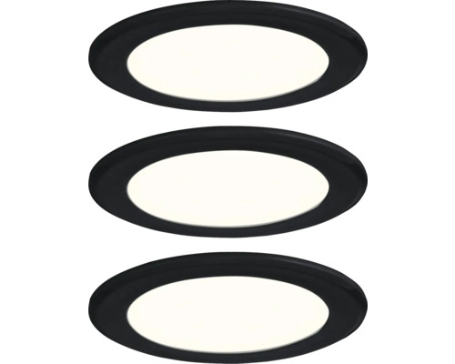 Drei runde LED Einbaustrahler