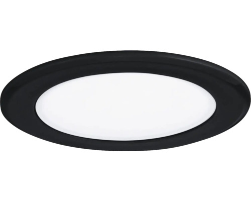 Einbauleuchte Möbelleuchten Paulmann 3-flammig Ø 65 mm, schwarz, 3 Stück ( 93117 ) Runde LED-Deckenleuchte mit schwarzem Rahmen