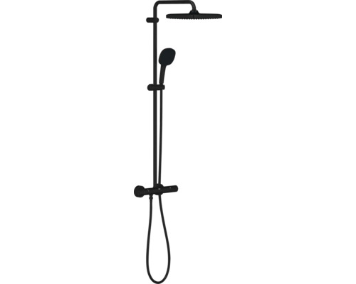 Duschsäule Grohe Quickfix Vitalio Comfort 250 mit Thermostat 266962431 schwarz Duschsäule mit Kopf- und Handbrause