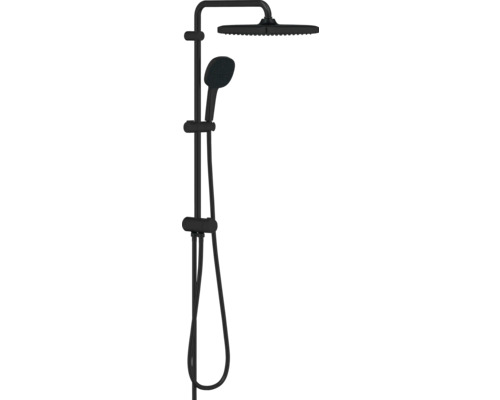 Duschsäule Grohe Quickfix Vitalio Comfort 250 Flex mit Umsteller 266982431 schwarz Brausestangenset mit Kopf- und Handbrause