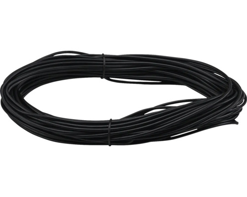 Spannseil Paulmann Wire Corduo 20m 2,5mm², schwarz ( 94593 ) Schwarze Telefonleitung aufgerollt
