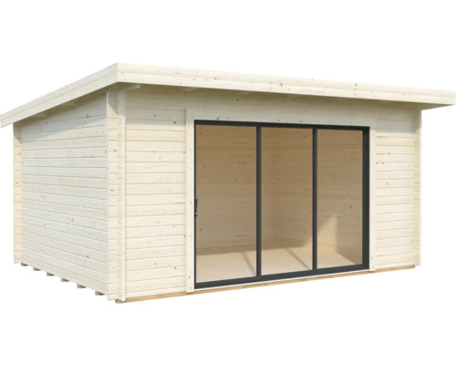 Gartenhaus aus Holz mit Schiebetür