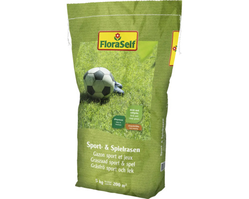 Sportrasen & Spielrasen FloraSelf Rasensamen 5 kg für 200 m² FloraSelf Sport- und Spielrasen Saatgut im 5 kg Sack