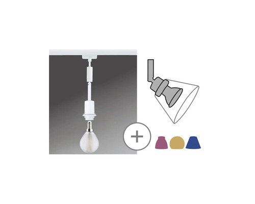 Deckenleuchte mit austauschbaren Lampenschirmen
