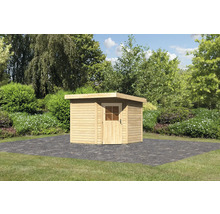 Gartenhaus Karibu Neuruppin inkl. Unterkonstruktion Vordach 244 x 244 cm