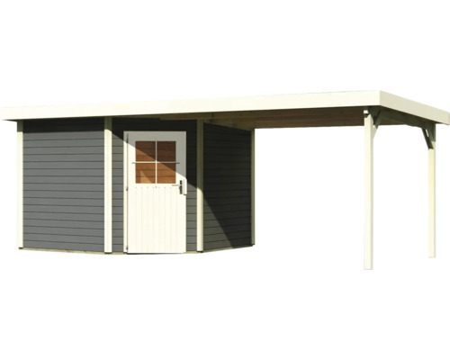 Gartenhaus mit Überdachung aus Holz
