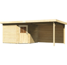 Holzgartenhaus mit Schleppdach und Tür