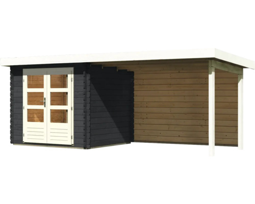 Gartenhaus mit Anbau aus Holz