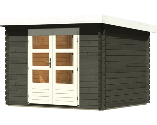 Gartenhaus aus Holz mit Doppeltür und Fenster