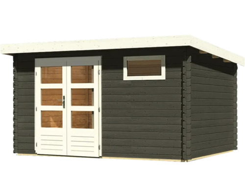 Holzgartenhaus mit Doppeltür und Fenster