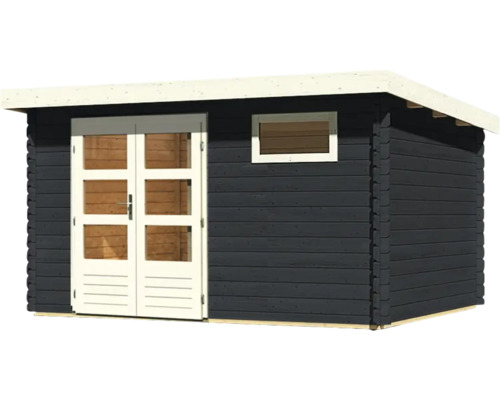 Holzgartenhaus mit Doppeltür und Fenster