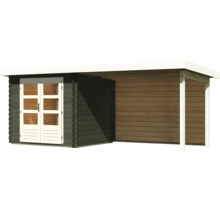 Holzgartenhaus mit Doppeltür und Vordach