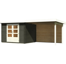 Holzgartenhaus mit Doppeltür und Vordach