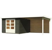 Gartenhaus mit Doppeltür und überdachtem Bereich