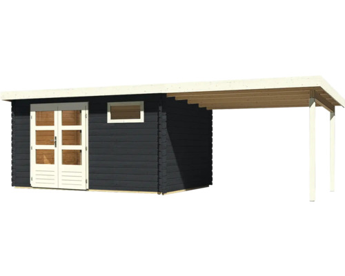 Gartenhaus mit Anbau aus Holz