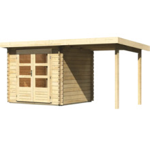 Holzgartenhaus mit Doppeltür und Vordach