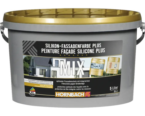 HORNBACH Silikon Fassadenfarbe Plus im Wunschfarbton mischen lassen 5 l Basis A-0