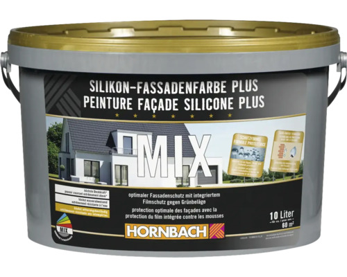 HORNBACH Silikon Fassadenfarbe Plus im Wunschfarbton mischen lassen 10 l Basis A-0