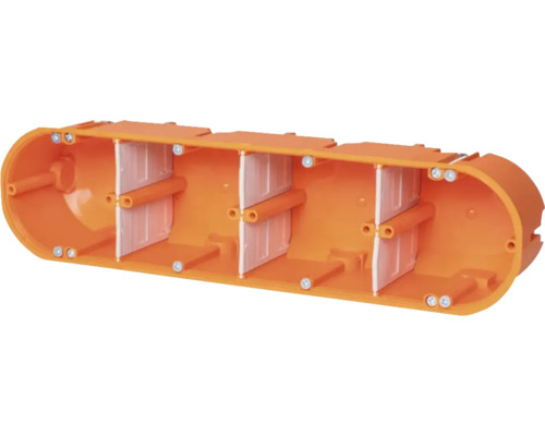 Hohlwanddose 4-Fach Ø68 x 63 mm orange Mehrfach Gerätedose für Elektroinstallationen