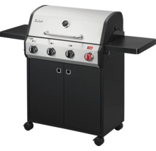 Gasgrill mit drei Brennern, zwei Ablageflächen und Unterschrank