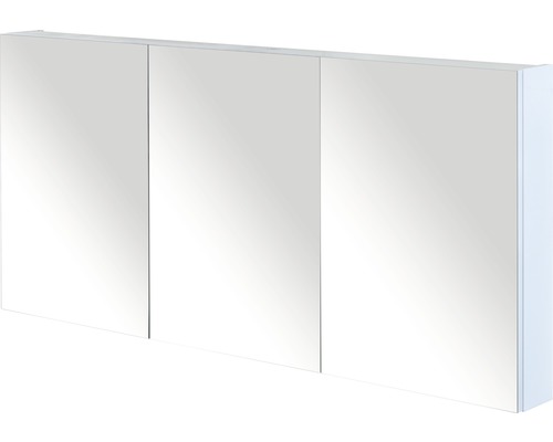 Spiegelschrank Sanox 3-türig 140x13x65 cm weiß hochglanz