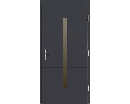 Eingangstür mit Lichtausschnitt und Türgriff