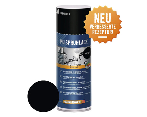 HORNBACH PU-Sprühlack RAL9005 schwarz glänzend 400 ml