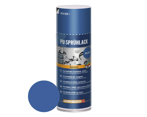 HORNBACH PU-Sprühlack RAL5010 enzianblau glänzend 400 ml