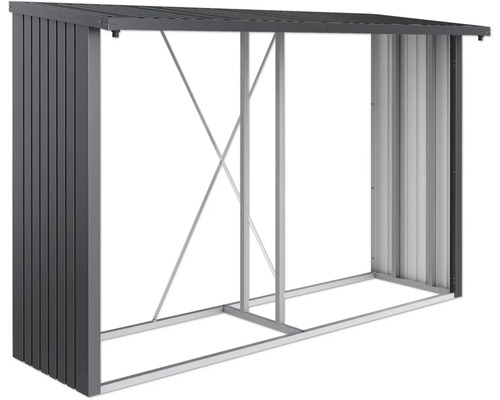 Kaminholzunterstand Biohort WoodStock 300 300 x 102 cm dunkelgrau-metallic