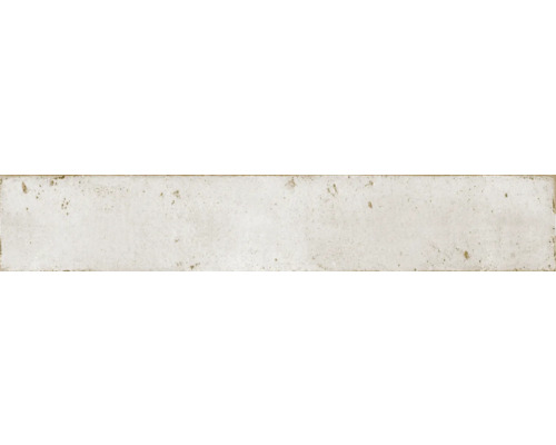 Steingut Wandfliese Colors light grey 4,8x45 cm grau glänzend Beige Wandfliese