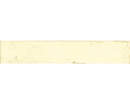 Steingut Wandfliese Colors Ivory 4,8x45 cm weiß glänzend Fliesenmuster