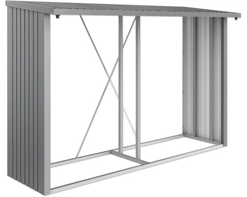 Kaminholzunterstand Biohort WoodStock 300 299 x 83 cm quarzgrau-metallic Holzregal aus Metall