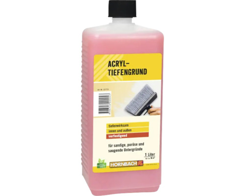 HORNBACH Grundierung Acryl-Tiefengrund konservierungsmittelfrei 1 L Acryl Tiefengrund, 1 Liter Flasche für Innen und Außen