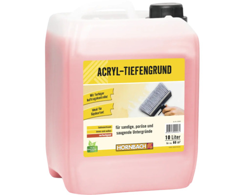 HORNBACH Grundierung Acryl-Tiefengrund konservierungsmittelfrei 10 L Acryl Tiefengrund in einem 10 Liter Kanister für sandige und saugende Untergründe