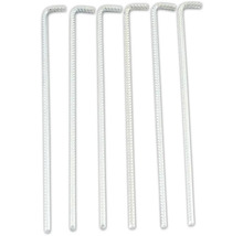 Sechs Zaunhaken aus Metall