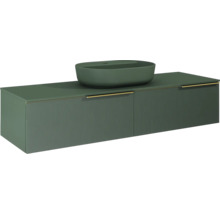 Waschbeckenunterschrank Jungborn Nonus 160x318x45,3 cm ohne Waschbecken forrest grün matt