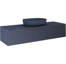 Waschbeckenunterschrank Jungborn Nonus 160x318x45,3 cm ohne Waschbecken navy blau matt