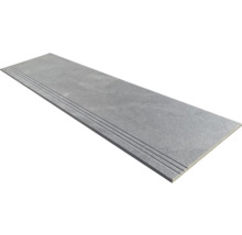Feinsteinzeug Stufenfliese Mirava Narvik silver 30x120 cm matt rektifiziert