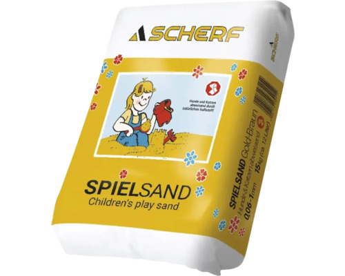 Spielsand Hund & Katze abweisend 15 kg gold braun Scherf Spielsand in einer 15 Kilogramm Packung