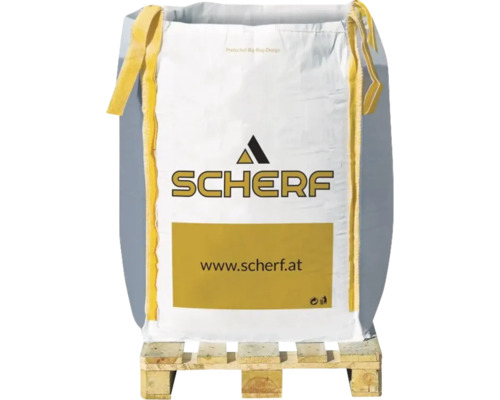 Big Bag Sack auf Holzpalette mit Scherf Logo