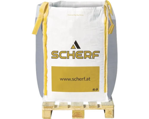 Big Bag auf einer Palette mit dem Scherf Logo